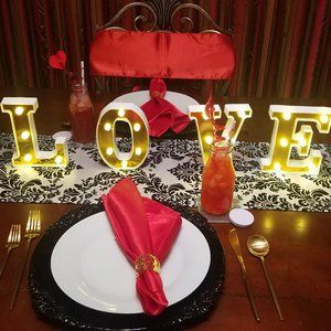 VALENTINE’S Day Setting for 2 #2  Anniversary, Mother’s Day.